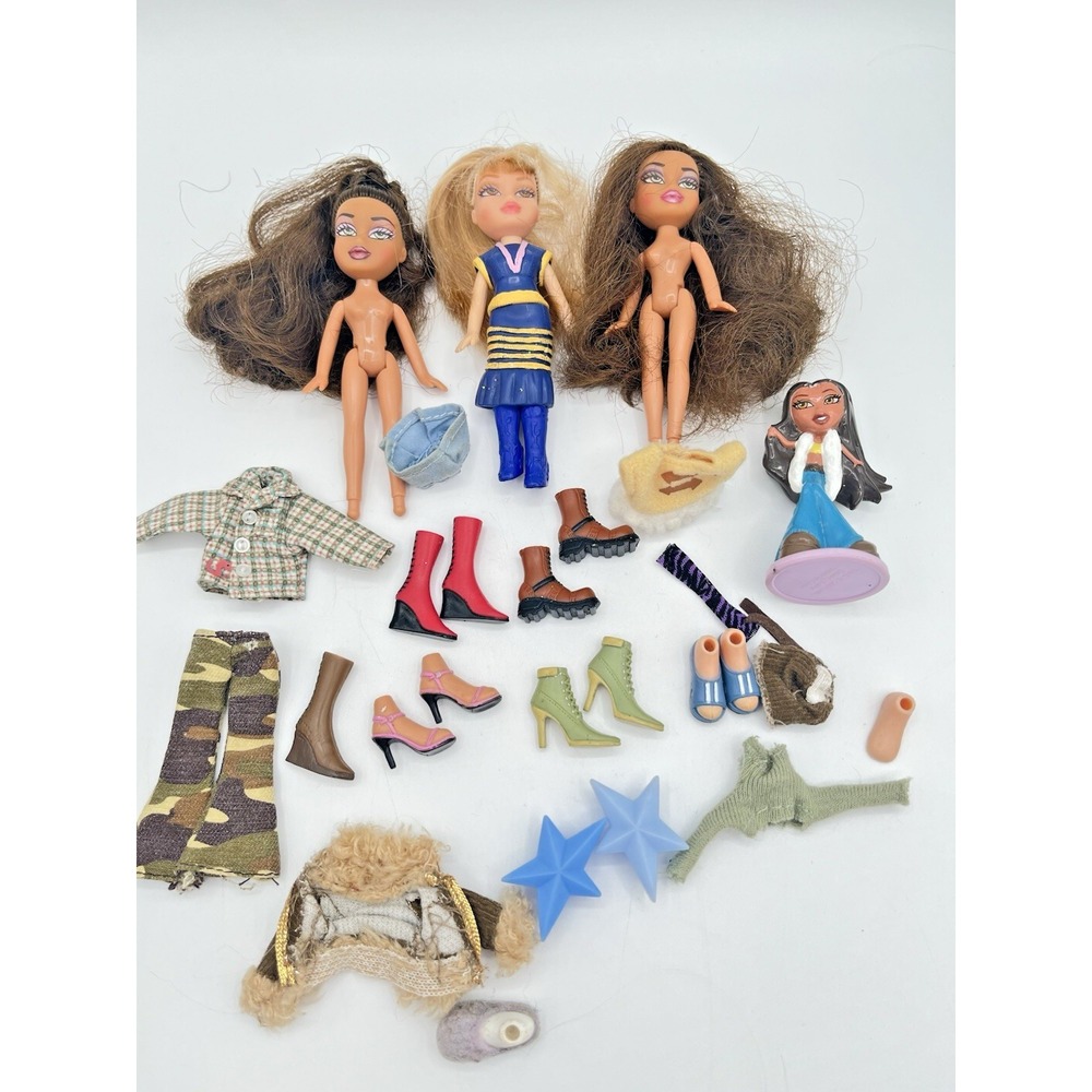 Bratz Mini Doll Lot MGA Dolls Clothes Shoes Accessories Y2K Vintage 2000s 4"